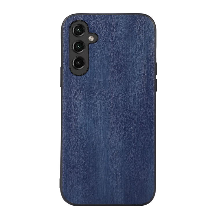 

For Samsung Galaxy A14 5G Yellow Cow Texture PU Phone Case(Blue)