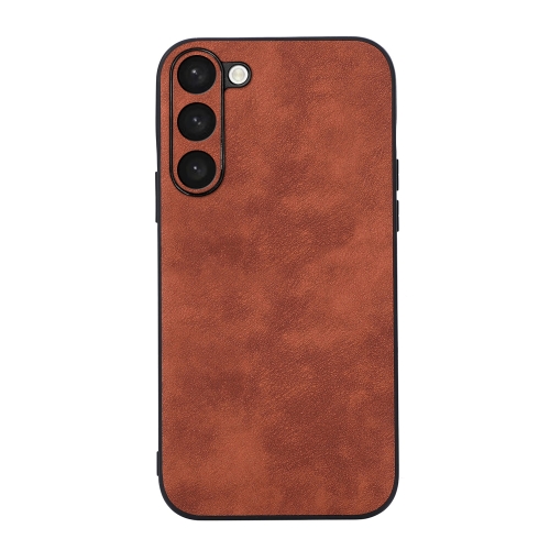 

For Samsung Galaxy S23+ 5G Morocco Texture PU Phone Case(Brown)