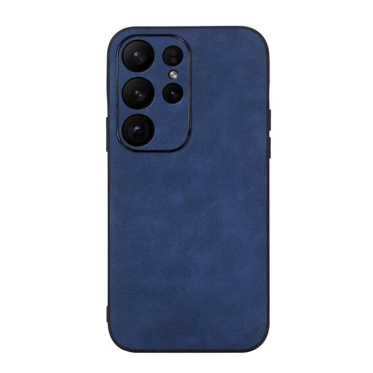 

For Samsung Galaxy S23 Ultra 5G Morocco Texture PU Phone Case(Blue)
