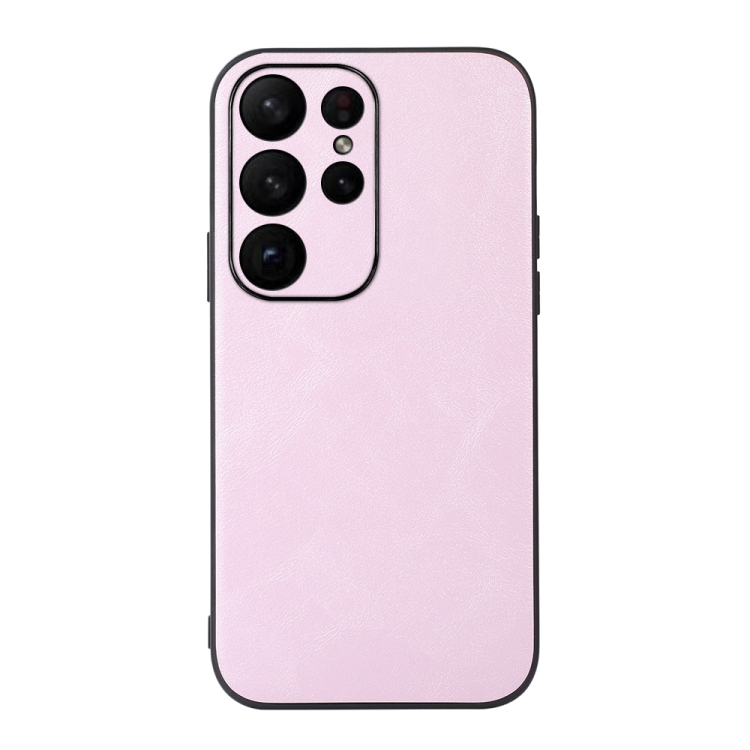 

For Samsung Galaxy S23 Ultra 5G Cowhide Texture PU Phone Case(Pink)
