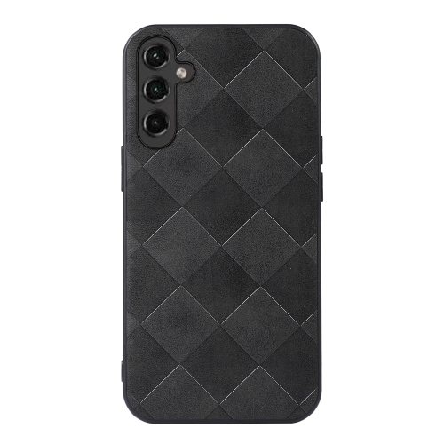

For Samsung Galaxy A14 5G Weave Plaid PU Phone Case(Black)