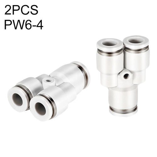 

PW6-4 LAIZE 10pcs PW Y-type Tee Reducing Pneumatic Quick Fitting Connector