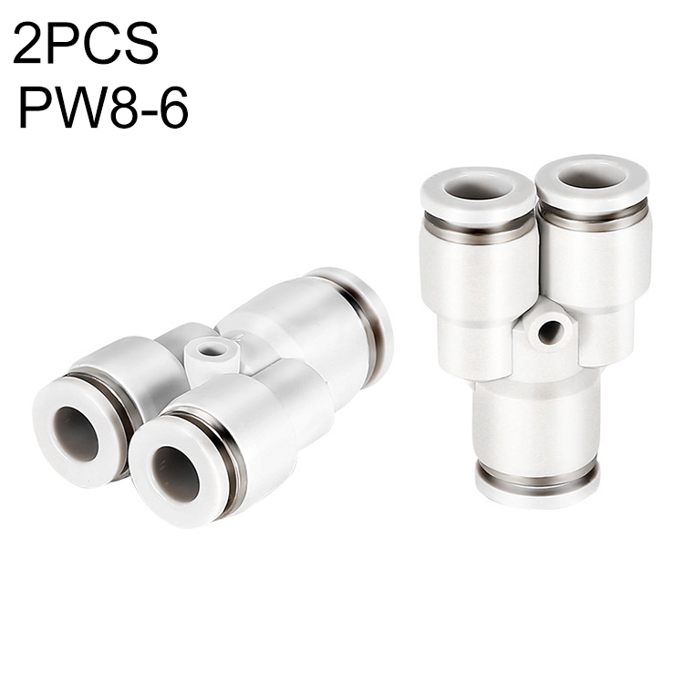 

PW8-6 LAIZE 10pcs PW Y-type Tee Reducing Pneumatic Quick Fitting Connector