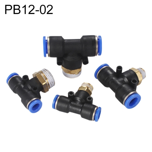 

PB12-02 LAIZE Plastic T-type Tee Male Thread Pneumatic Quick Connector