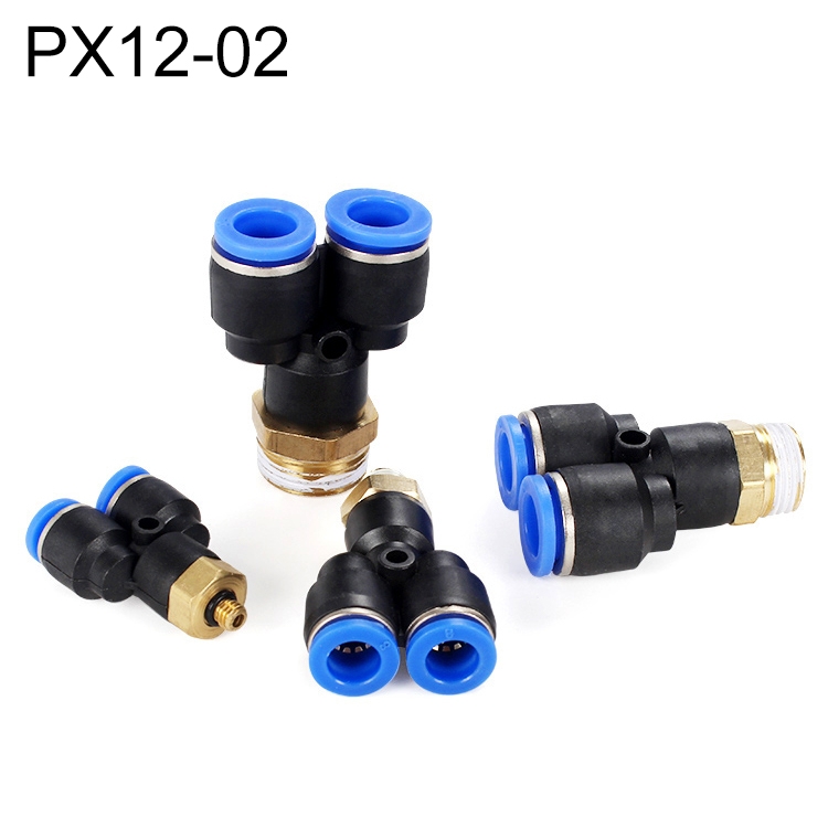 

PX12-02 LAIZE Plastic Y-type Tee Male Thread Pneumatic Quick Connector