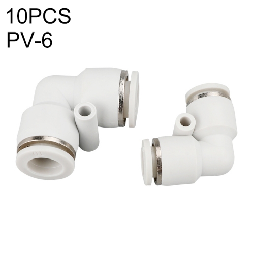 

PV-6 LAIZE 10pcs PV Elbow Pneumatic Quick Fitting Connector