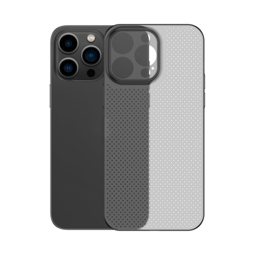 

For iPhone 13 Pro Honeycomb Hollow Heat Dissipation Phone Case(Grey)