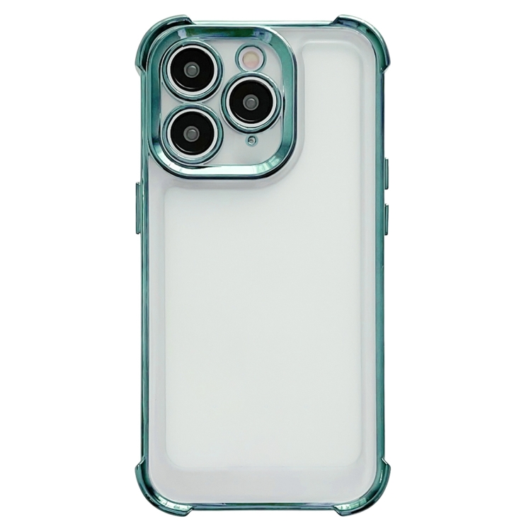 

For iPhone 13 Pro Max Electroplating Four-corner Shockproof Space Phone Case(Green)