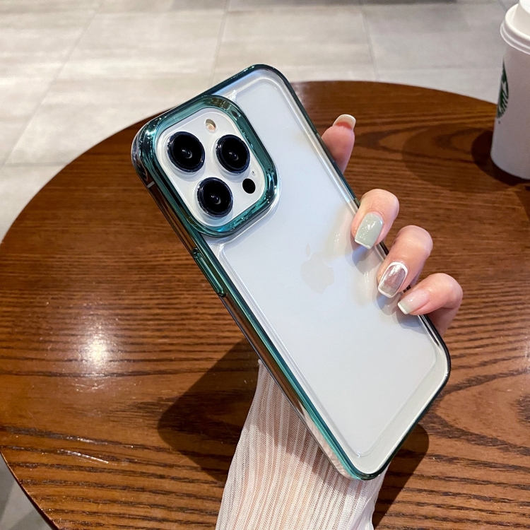 

For iPhone 12 Pro Max Electroplating Space Phone Case(Green)