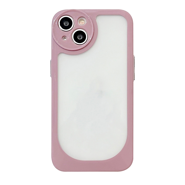 

For iPhone 13 Pro Max Clear Acrylic Soft TPU Phone Case(Pink)