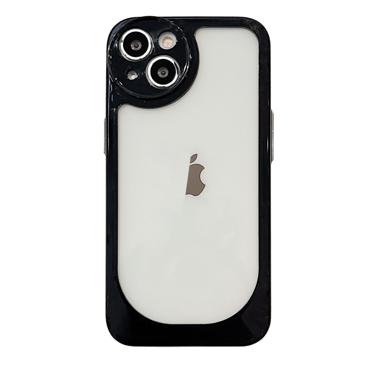 

For iPhone 11 Clear Acrylic Soft TPU Phone Case(Black)
