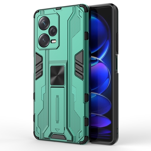 

For Xiaomi Redmi Note 12 Pro+ China Supersonic PC + TPU Shock-proof Protective Case with Holder(Green)