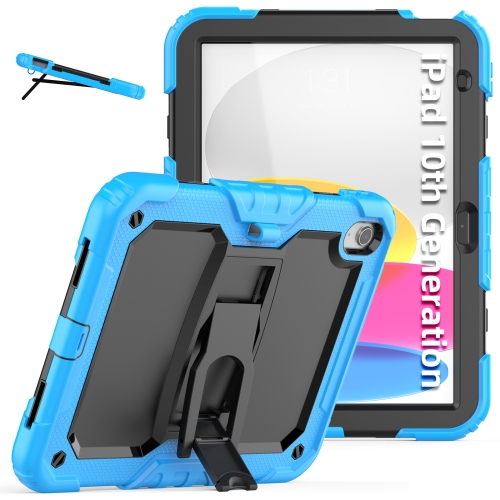 Pour iPad 10e génération 10.9 2022 contraste couleur Robot antichoc  silicone + étui de protection pour