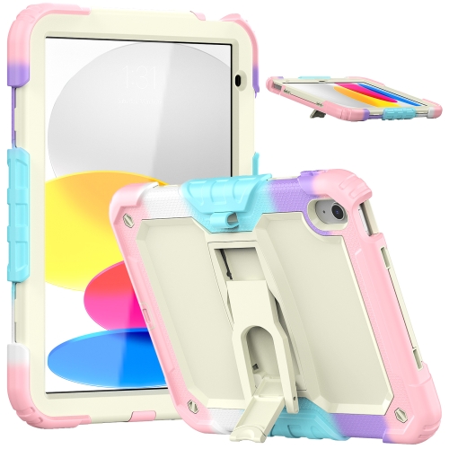 

For iPad 10th Gen 10.9 2022 Shockproof Silicone + PC Protective Tablet Case(Camouflage Pink)