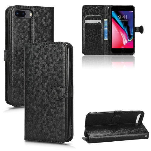 

For iPhone 7 Plus / 8 Plus Honeycomb Dot Texture Leather Phone Case(Black)