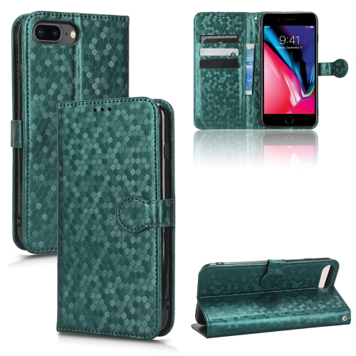 

For iPhone 7 Plus / 8 Plus Honeycomb Dot Texture Leather Phone Case(Green)
