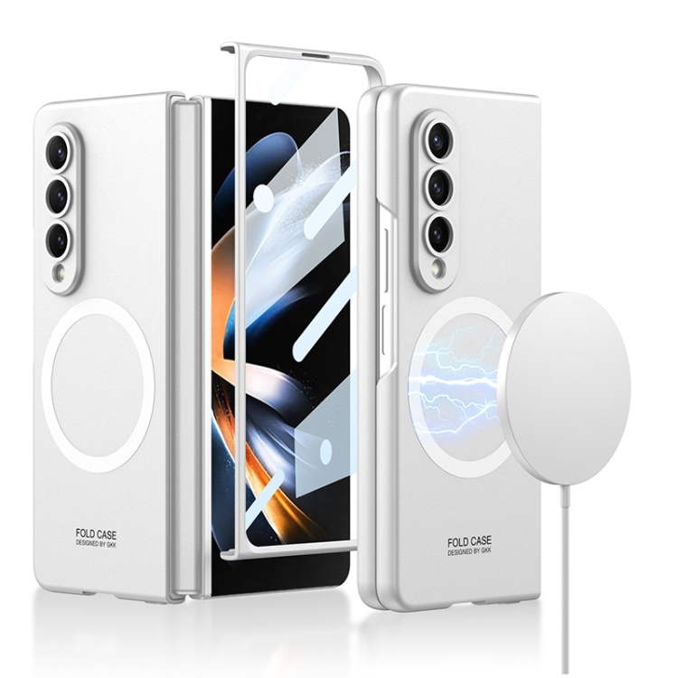 

For Samsung Galaxy Z Fold4 GKK MagSafe Ultrathin Integrated Shockproof Protective Phone Case(Silver)
