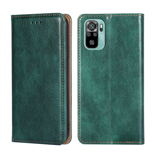 

For Xiaomi Poco M5s 4G/Redmi Note 11 SE India Gloss Oil Solid Color Magnetic Leather Phone Case(Green)