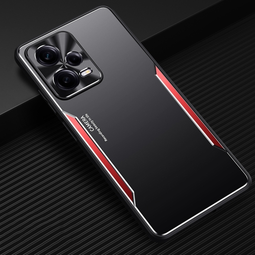 

For Xiaomi Redmi Note 12 Pro 5G China Blade Series TPU + Titanium Alloy Phone Case(Black Red)
