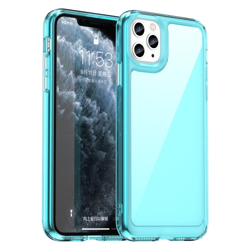 

For iPhone 11 Candy Series TPU Phone Case(Transparent Blue)
