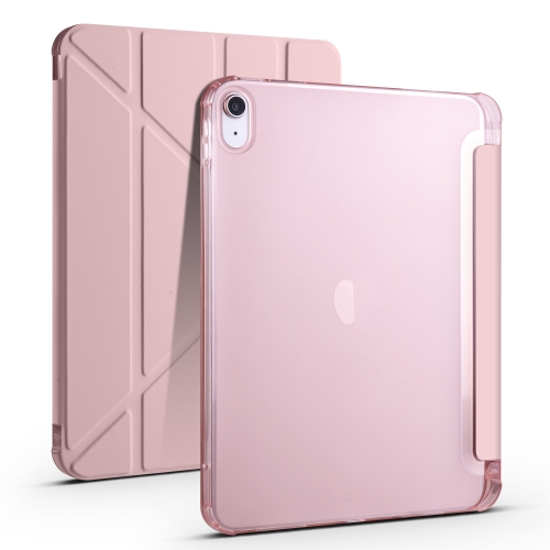 

For iPad 10th Gen 10.9 2022 Four-corner Airbag Deformation Tablet Leather Case(Pink)