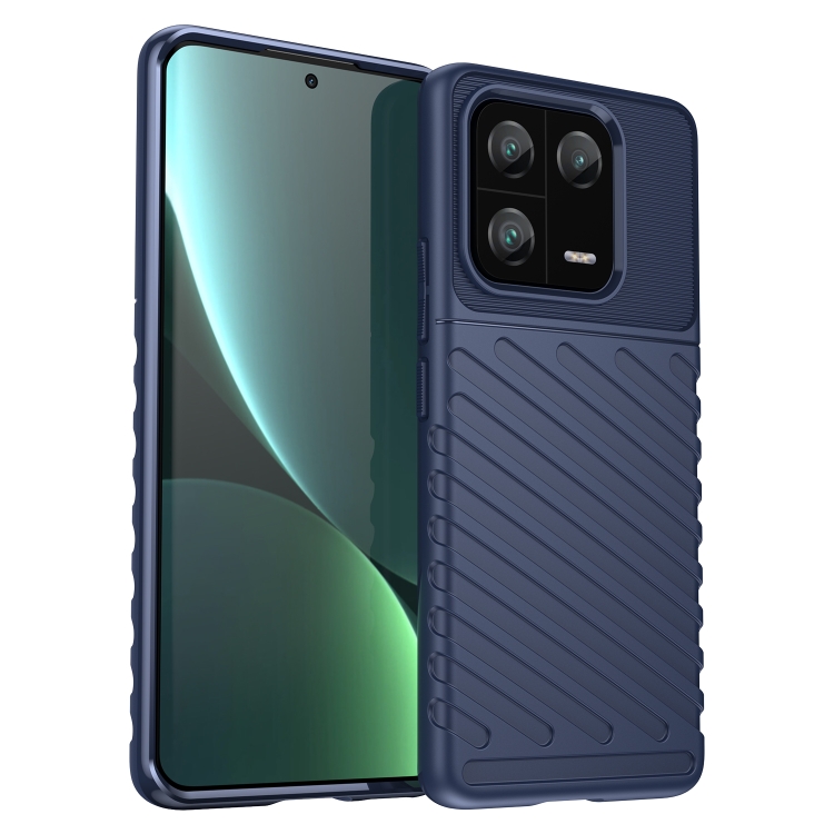 

For Xiaomi 13 Pro Thunderbolt Shockproof TPU Protective Soft Phone Case(Blue)