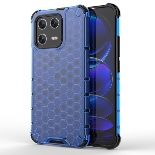 

For Xiaomi 13 Shockproof Honeycomb PC + TPU Phone Case(Blue)