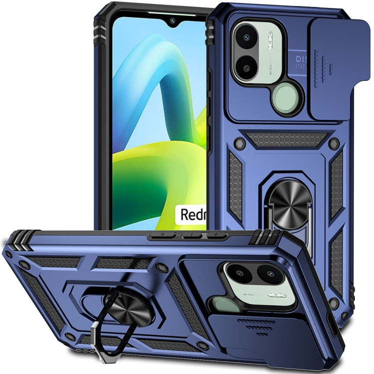 

For Xiaomi Redmi A1/A1+ Sliding Camshield Holder Phone Case(Blue)