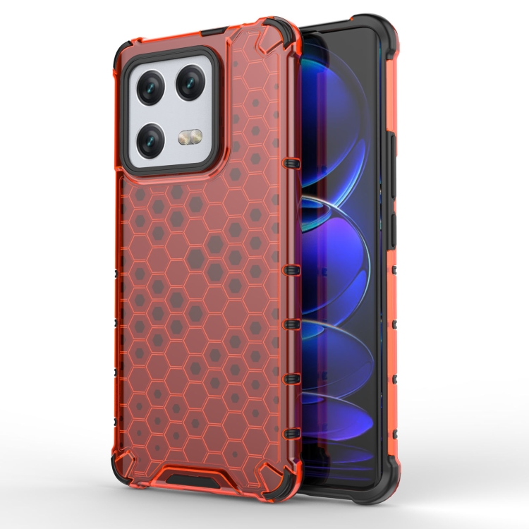 

For Xiaomi 13 Pro Shockproof Honeycomb PC + TPU Phone Case(Red)