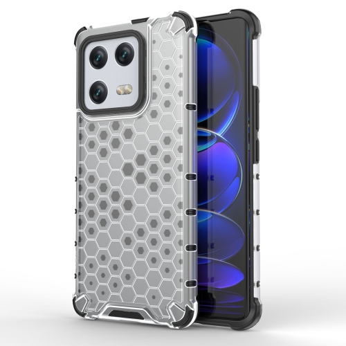 

For Xiaomi 13 Pro Shockproof Honeycomb PC + TPU Phone Case(White)