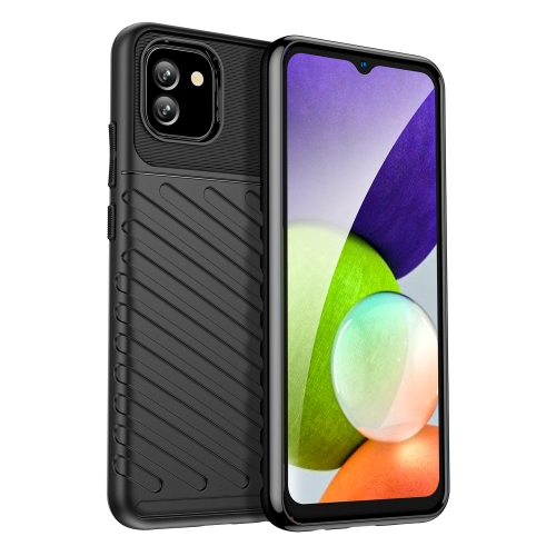 

For Samsung Galaxy A04e Thunderbolt Shockproof TPU Phone Case(Black)