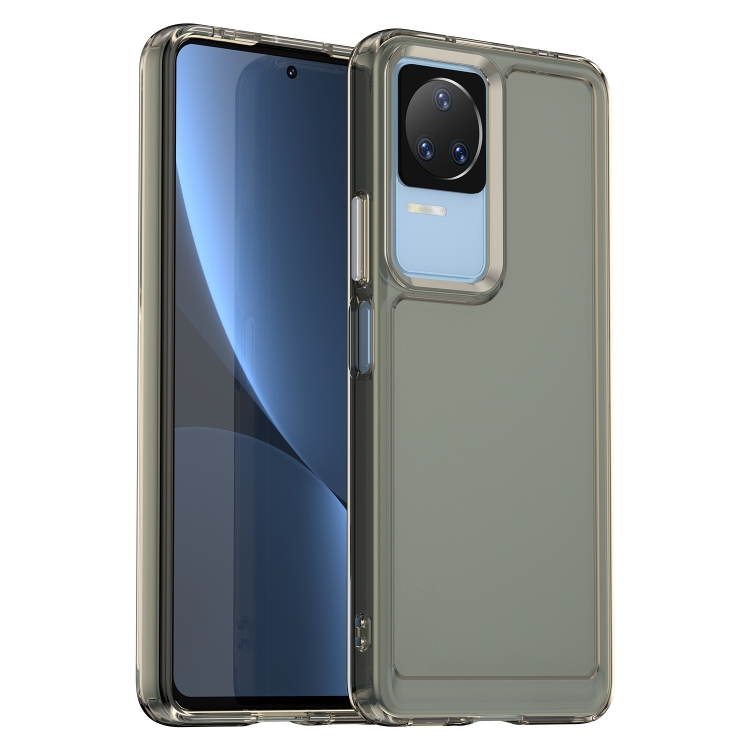 

For Xiaomi Redmi K40S Candy Series TPU Phone Case(Transparent Grey)
