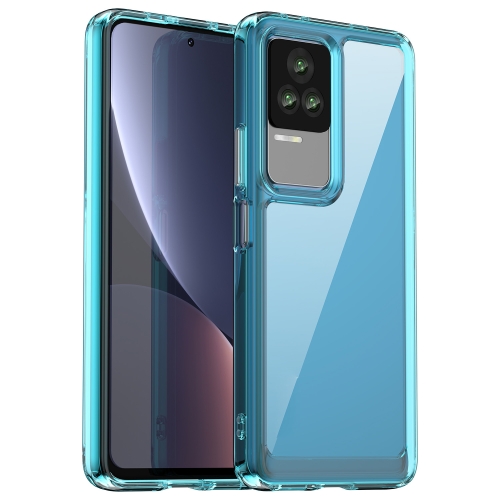 

For Xiaomi Redmi K50 Pro Candy Series TPU Phone Case(Transparent Blue)