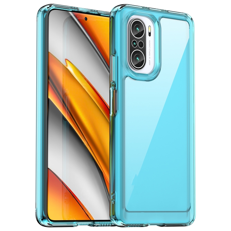 

For Xiaomi Redmi K40 Candy Series TPU Phone Case(Transparent Blue)