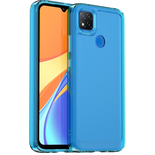 

For Xiaomi Redmi 9 Activ Candy Series TPU Phone Case(Transparent Blue)