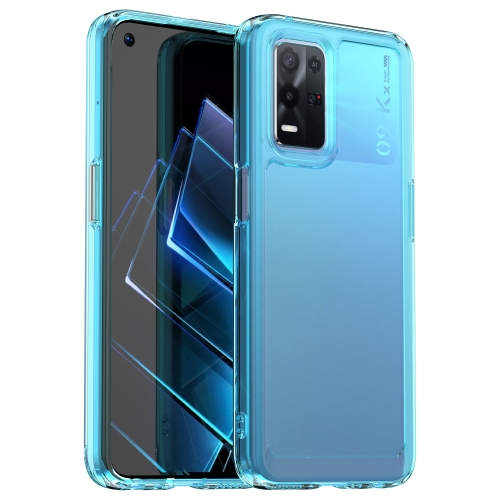 

For Realme 9 5G India Candy Series TPU Phone Case(Transparent Blue)