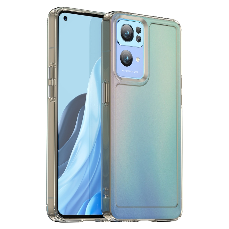 

For OPPO Find X5 Lite Candy Series TPU Phone Case(Transparent Grey)
