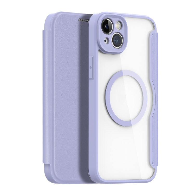 

For For iPhone 14 Plus DUX DUCIS Skin X Pro Series Magsafe PC + TPU Phone Leather Case(Purple)