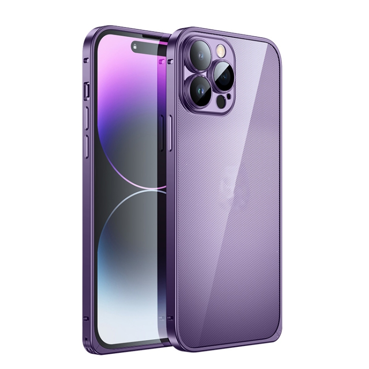 

For iPhone 12 Pro Max 3D Twill Texture Phone Case(Dark Purple)