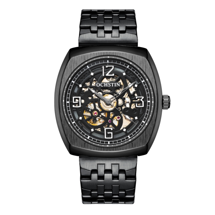 OCHSTIN 7262 Masterpiece Series Mechanical Steel Band Men Watch(Black