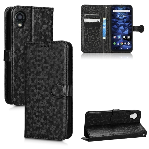 

For Kyocera Digno BX2 Honeycomb Dot Texture Leather Phone Case(Black)