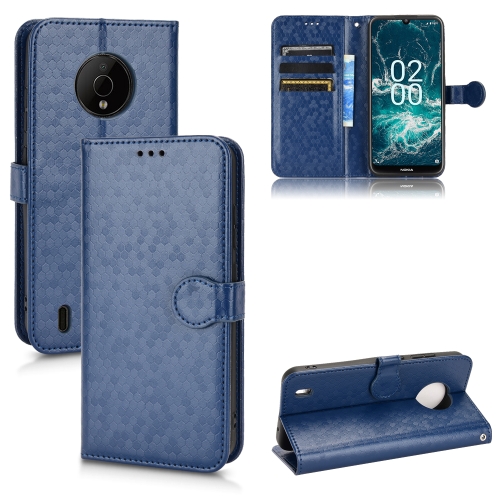 

For Nokia C200 Honeycomb Dot Texture Leather Phone Case(Blue)