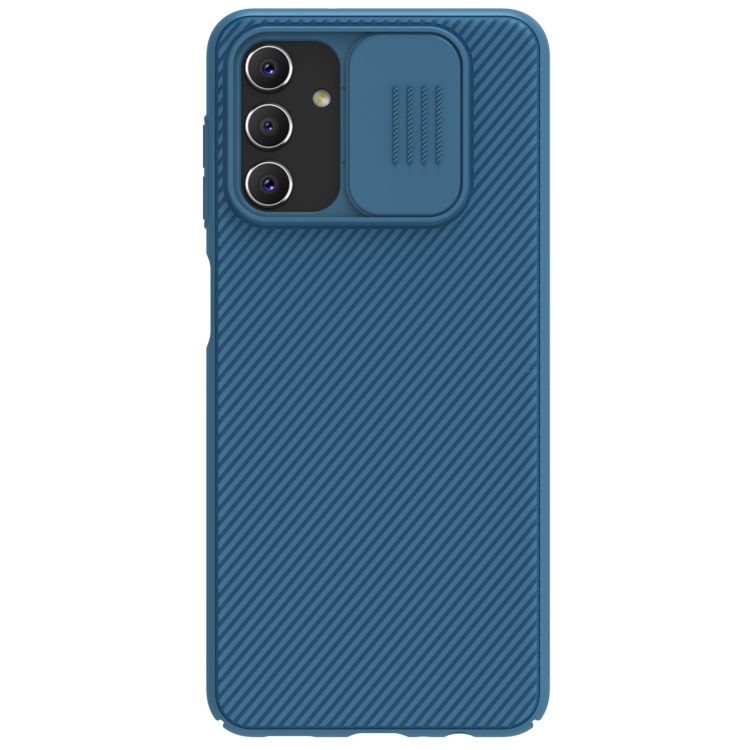 

For Samsung Galaxy A04s NILLKIN Black Mirror Series Camshield PC Phone Case(Blue)