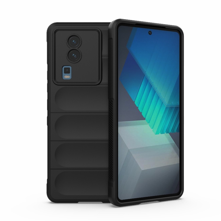 

For vivo iQOO Neo7 Magic Shield TPU + Flannel Phone Case(Black)