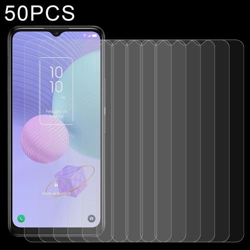 

For TCL 405 50pcs 0.26mm 9H 2.5D Tempered Glass Film