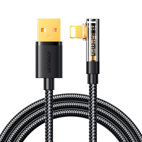 

JOYROOM S-UL012A6 2.4A USB-A to 8 Pin Elbow Fast Charging Data Cable, Length:1.2m(Black)