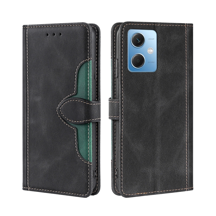 

For Xiaomi Redmi Note 12 China Skin Feel Magnetic Buckle Leather Phone Case(Black)