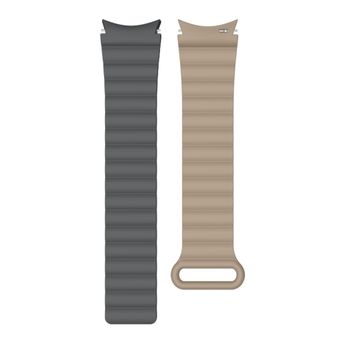 

For Samsung Galaxy Watch5 40mm / 44mm Silicone Magnetic Watch Band(Grey Coffee)