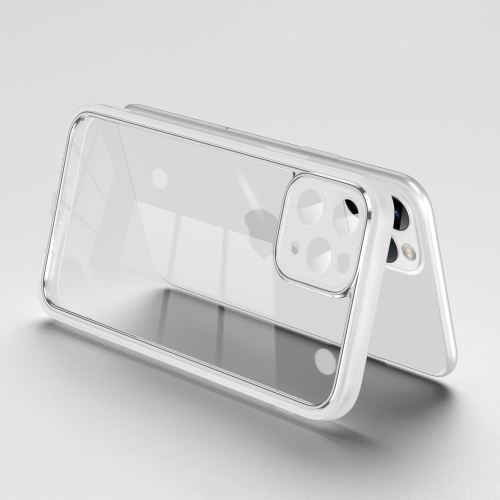 

For iPhone 11 Pro Electroplated PC Transparent Phone Case(White)