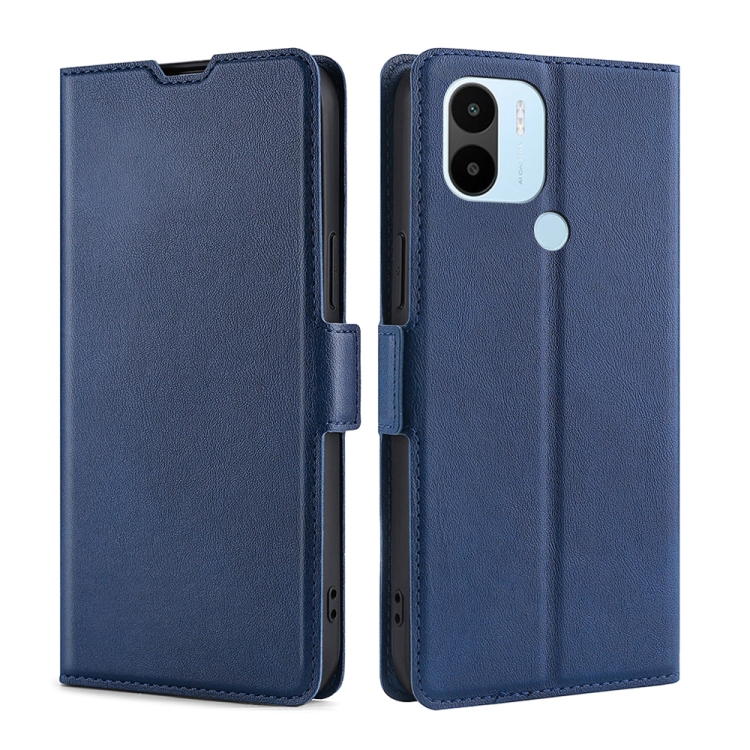 

For Xiaomi Redmi A1+ 4G Ultra-thin Voltage Side Buckle Horizontal Flip Leather Phone Case(Blue)